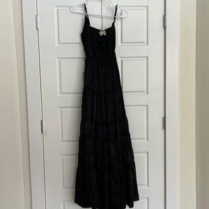 BEGONIA DRESS IN METALLIC BLACK, size Xs
